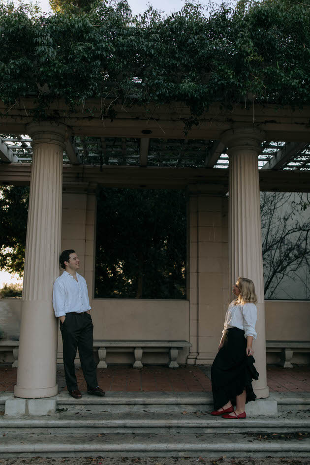 couple gazing at each other lovingly in San Diego