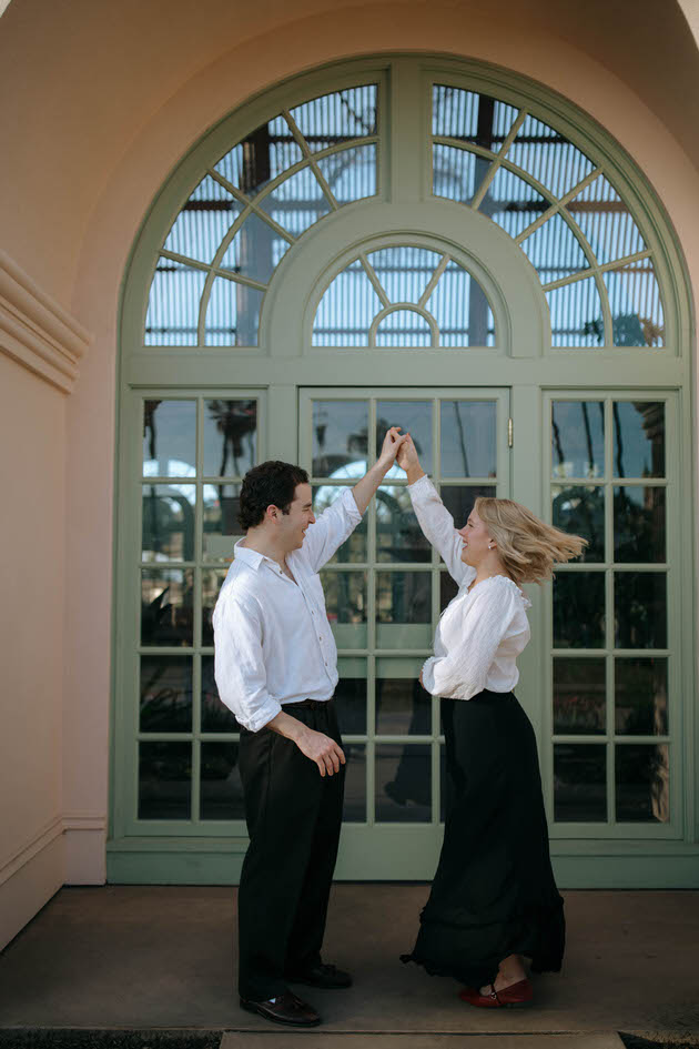 Couple dancing with each other in San Diego